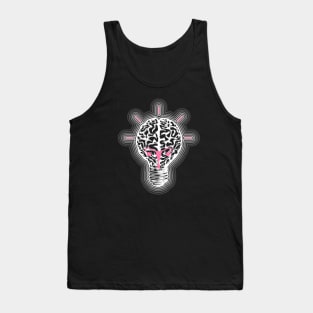 Light bulb brain, feminine creative idea, feminine thinking power Tank Top